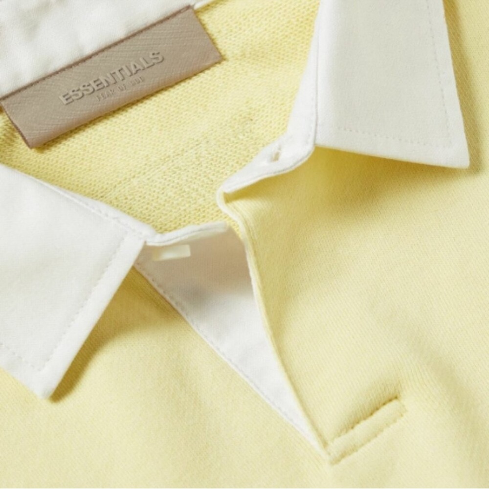 Essentials Men's Light Yellow Crewneck Sweater - Picture 5 of 7